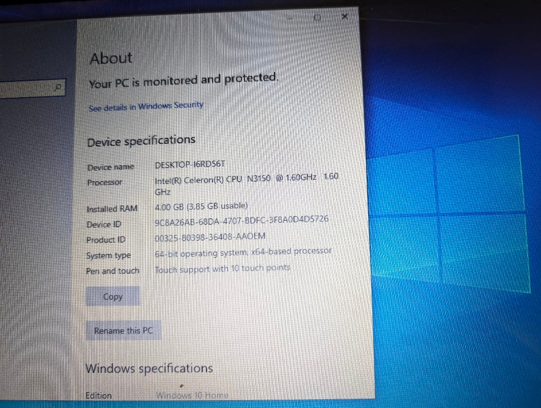 HP Notebook 15" Touchscreen Laptop Intel Celeron N3150 4GB Ram 1TB HDD *Battery*