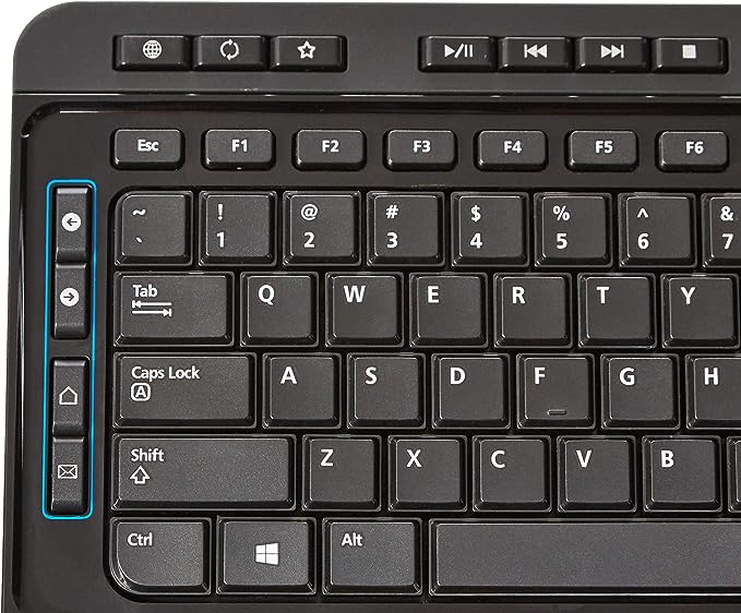 Amazon Basics Wireless Full Size Computer Keyboard and Mouse Combo, US Layout (QWERTY), Black