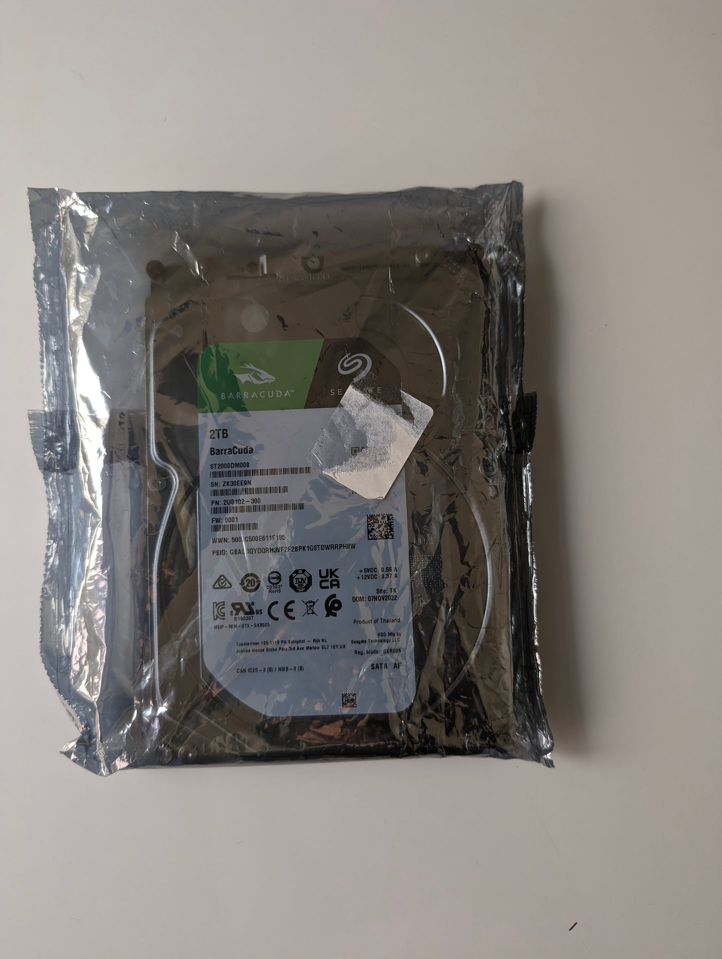 Seagate Barracuda 2TB, SATA III 3.5" Internal Hard Drive