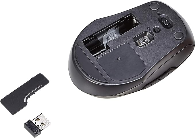 Amazon Basics Wireless Full Size Computer Keyboard and Mouse Combo, US Layout (QWERTY), Black