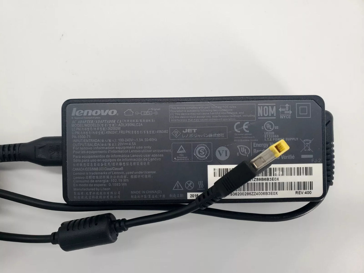Lenovo 90W 20V 4.5A AC Adapter Power Supply