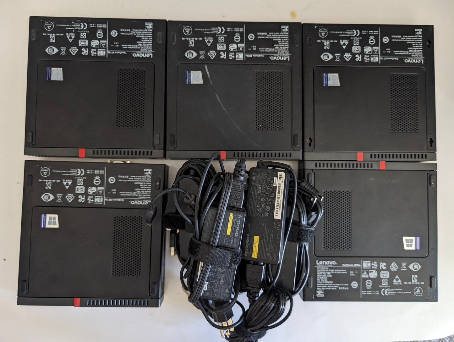 Lot of Lenovo ThinkCentre M710Q Tiny Desktop Pentium G4560T 12GB RAM 500GB HDD
