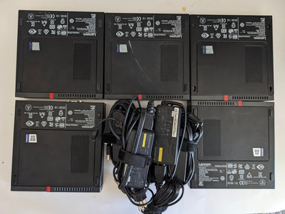 Lot of Lenovo ThinkCentre M710Q Tiny Desktop Pentium G4560T 12GB RAM 500GB HDD