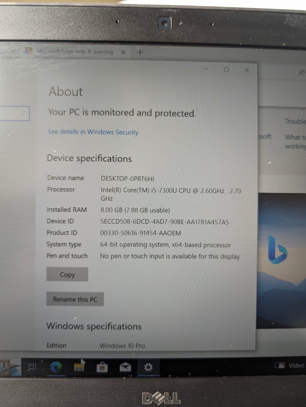 Dell Latitude 5480 Core i5-7300u 8GB RAM 256GB SSD Windows 10Pro