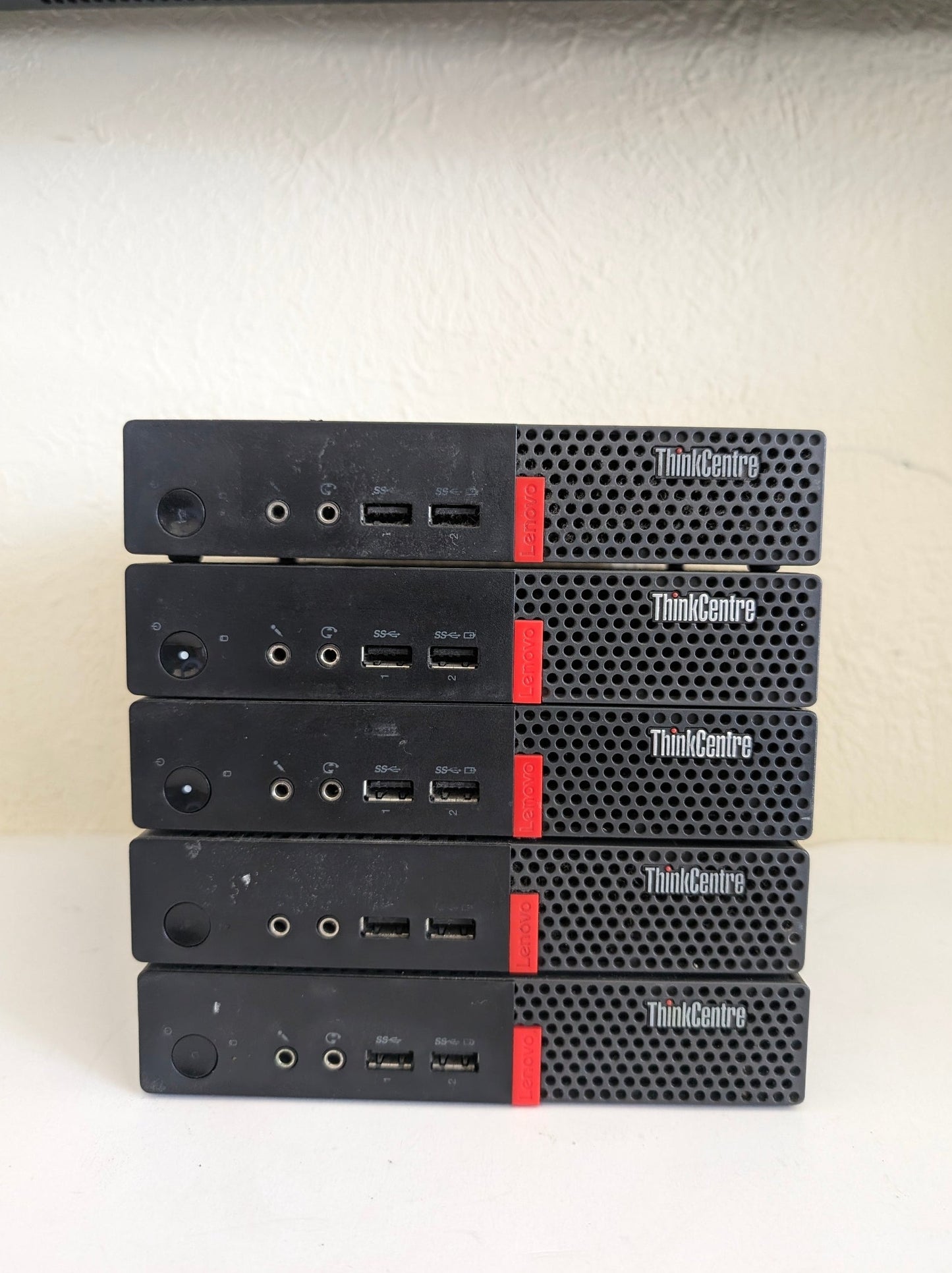 Lot of Lenovo ThinkCentre M710Q Tiny Desktop Pentium G4560T 12GB RAM 500GB HDD