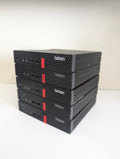 Lot of Lenovo ThinkCentre M710Q Tiny Desktop Pentium G4560T 12GB RAM 500GB HDD