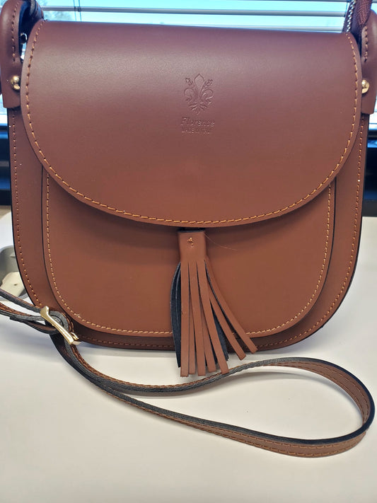 Women Crossbody Genuine Luxury Leather Bag BORSE IN PELLE Florence Made in Italy