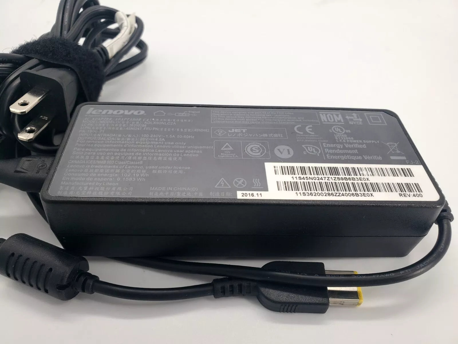 Lenovo 90W 20V 4.5A AC Adapter Power Supply 
